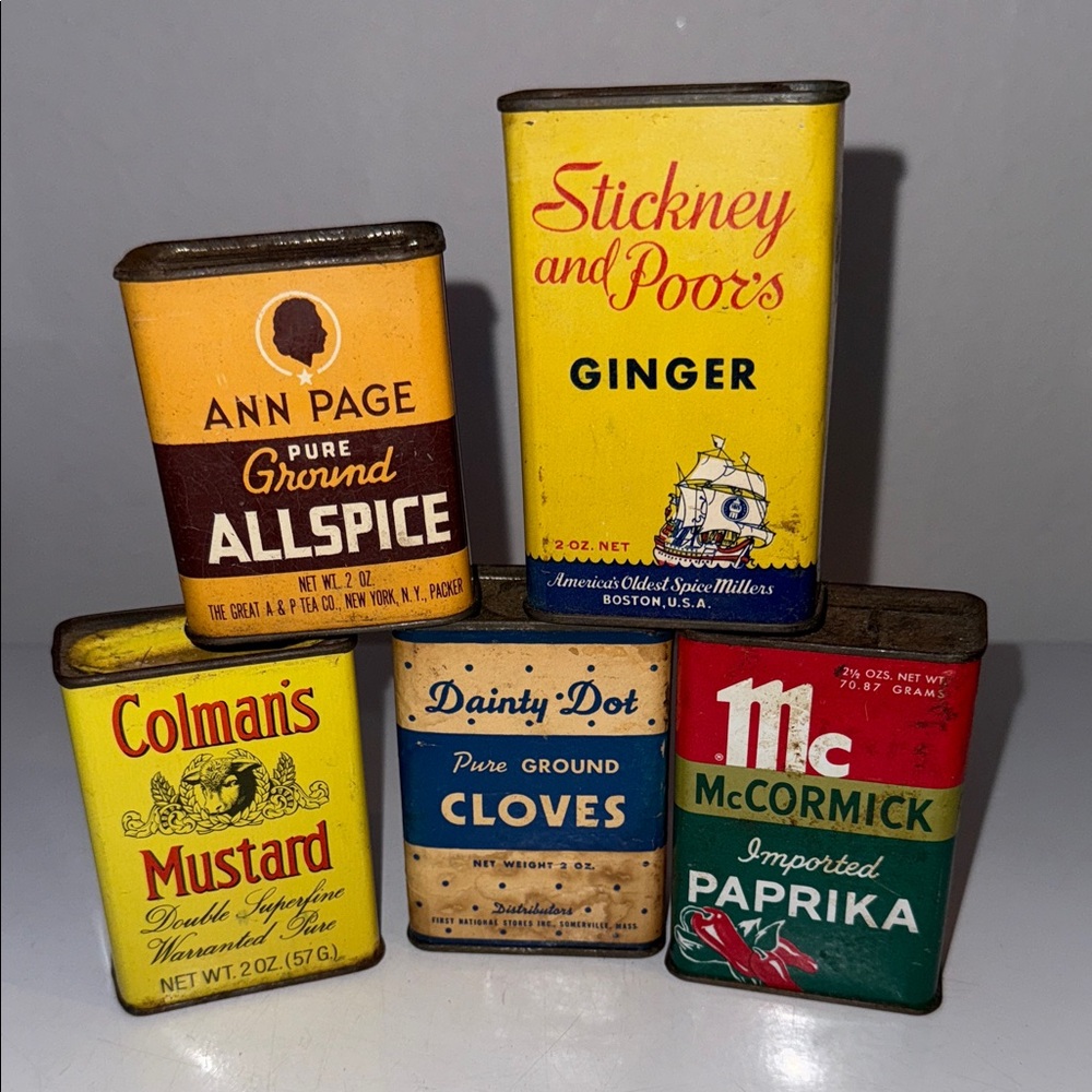 Vintage Spice Tin Collection